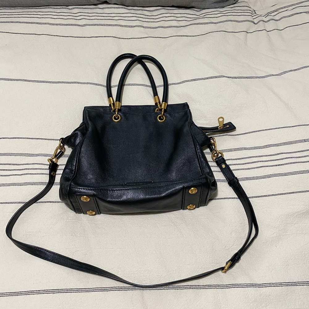 MARC by Marc Jacobs Black Leather Satchel Handbag